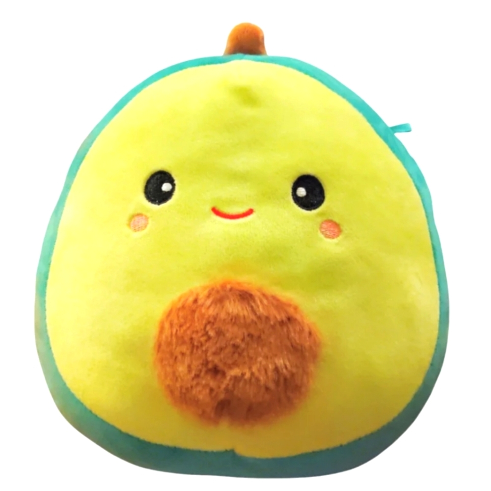 squishmallow Austin the avocado bright, fuzzy Belly, blush eye sparkle 8''